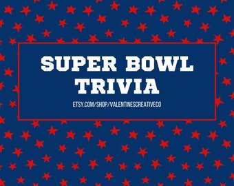 Super Bowl Trivia | NFL Super Bowl Quiz Spiel | Super Bowl Sonntag Trivia Fragen | Bar Roadtrip Party Urlaub Klassenzimmer Spiel