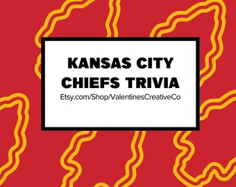 Kansas City Chiefs Trivia | NFL Quiz Game | Kansas City Chiefs Football Trivia Questions | Bar Pub Roadtrip Party Holiday Classroom Game