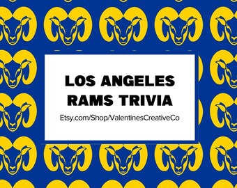 LA Rams Football Quiz | Los Angeles Rams NFL Quiz Spiel | LA Rams Football Quizfragen | Bar Pub Roadtrip Party Urlaub Klassenzimmer Spiel