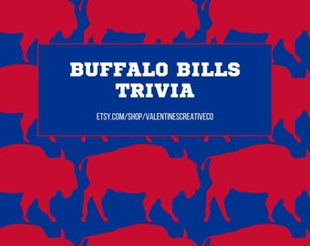 Buffalo Bills Fußball Trivia | Buffalo Bills NFL Quiz Spiel | Geldscheine Fußball Trivia Fragen | Bar Roadtrip Party Urlaub Klassenzimmer Spiel