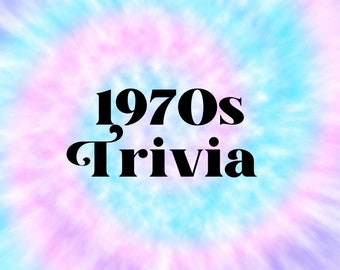 70er Jahre Quizfragen | 1970er Jahre Quiz Spiel | Seventies Quiz | Bar Pub Roadtrip Party Urlaub Klassenzimmer Quiz Spiel