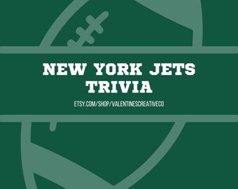 New York Jets Football Trivia | NY Jets NFL Quiz Spiel | Jets Fußball Trivia Fragen | Bar Roadtrip Party Urlaub Klassenzimmer Spiel