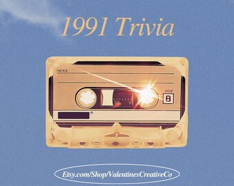 Jahr 1991 Geburtstag Wissenswertes | 90er Jahre Quizfragen | Personalisierte Geburtstagsjahr Trivia Spiel | Neunziger Jahre Gesellschaftsspiel | 1991 Trivia Fragen