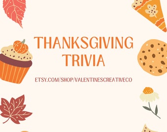 Thanksgiving Dinner Trivia | Turkey Day Trivia Game Questions | Thanksgiving Celebration Family Quiz Game | Friendsgiving Trivia Game
