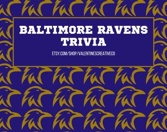 Baltimore Ravens Fußball Trivia | Ravens NFL Quiz-Spiel | Ravens Fußball Trivia Fragen | Bar Roadtrip Party Urlaub Klassenzimmer Spiel