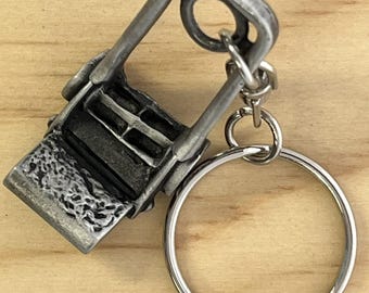 Lawnmower Keyring. Made of Fine English Pewter in Gift Pouch