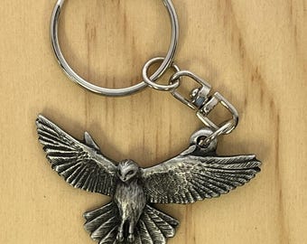 Kestrel Keyring. Made of Fine English Pewter in Gift Pouch
