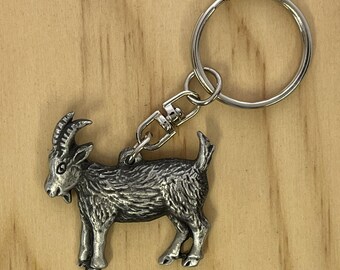 Goat Keyring. Made of Fine English Pewter in Gift Pouch