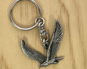 Golden Eagle Keyring. Made of Fine English Pewter in Gift Pouch