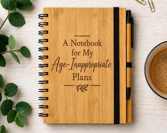 A5 Notepad & Pen Birthday Gift Set - A Notebook for My Age-Inappropriate Plans