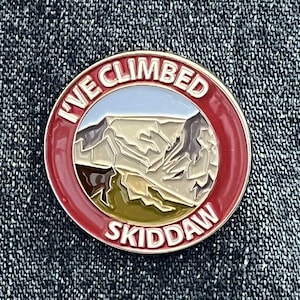 I've Climbed Skiddaw Large Pin Badge Enamel Metal Lapel Badge