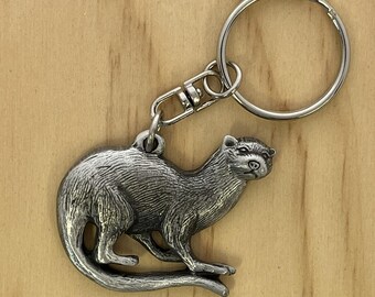 Otter Keyring. Made of Fine English Pewter in Gift Pouch
