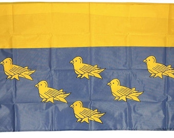 West Sussex Flag Heavy Duty 5ft x 3ft Extra Strong 110D Knitted Polyester