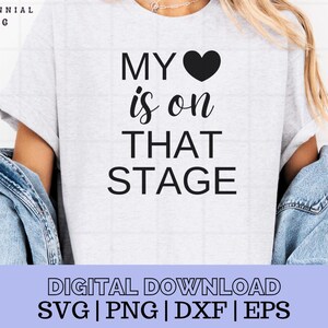 Dance Mom SVG, Dance Mom PNG, Il mio cuore è su quel palco, Dance Mom Social Club svg, nella mia era di mamma ballerina, regalo per la festa della mamma, maglietta Dance Mom