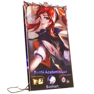 Beleuchteter personalisierter League of Legends LOL-Spielrahmen mit Ladebildschirm. Ihr Spitzname auf der LED-Fernbedienung