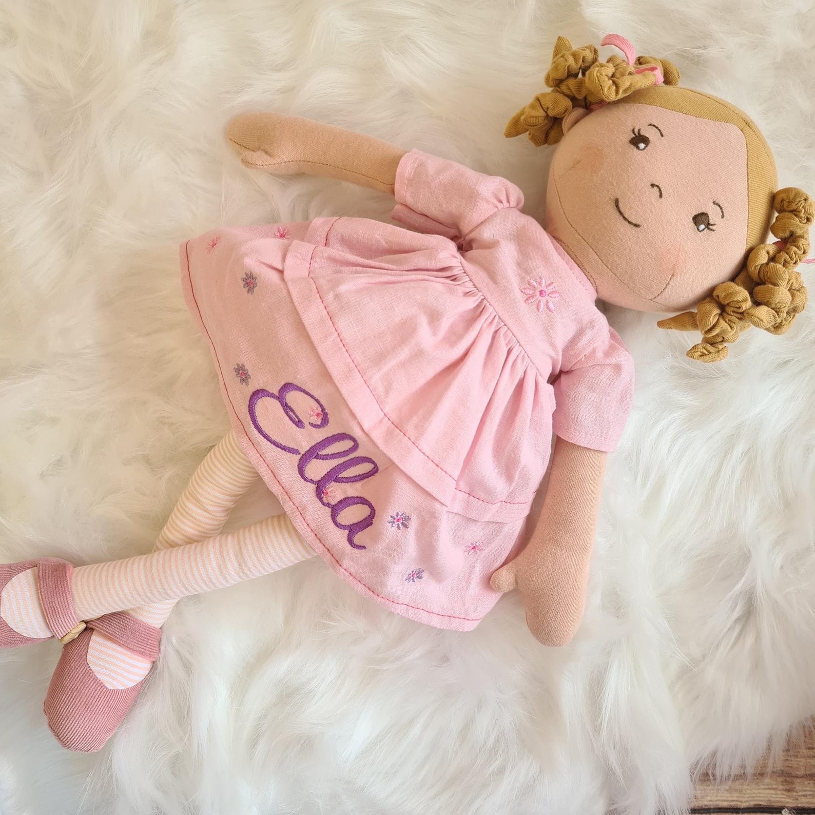 Personalised Doll Soft Doll With Embroidered Name. Perfect for Etsy UK