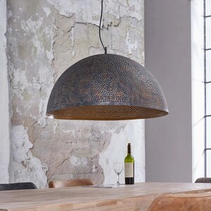 Black Dome Pendant Light for Your Kitchen Island Antique Brass Dome Pendant Light Vintage Charm for Your Island Stylish and Versatile image 6