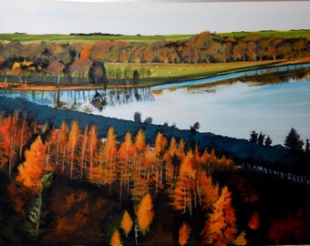 105. Wester Fearn, near Edderton, Tain. An original acrylic painting by Archie MacArthur. 10"x7"