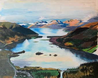 059. west from Glencoe: original  acrylic painting