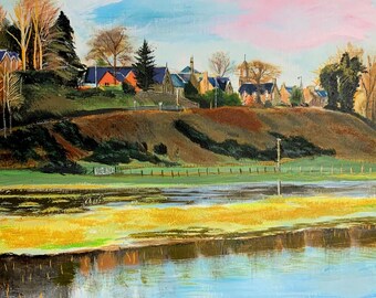 572. Knockbreck Primary School morning. Giclée Print, Tain Landscape Art