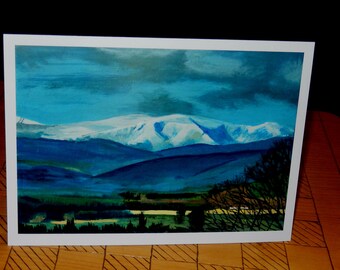 C094. Ben Wyvis Snowfall A5 Greetings Card, Archie MacArthur