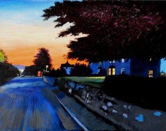 583. Summer Evening Light - Giclee Print, Scottish Highlands Art (A4)