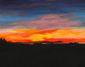 588. Dunnet Head Sunset. Giclee Print - Scottish Highlands Landscape Art (10x7)