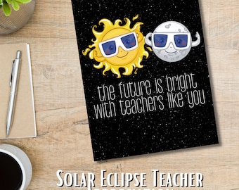Solar Eclipse Teacher Appreciation Card (Digital Download)