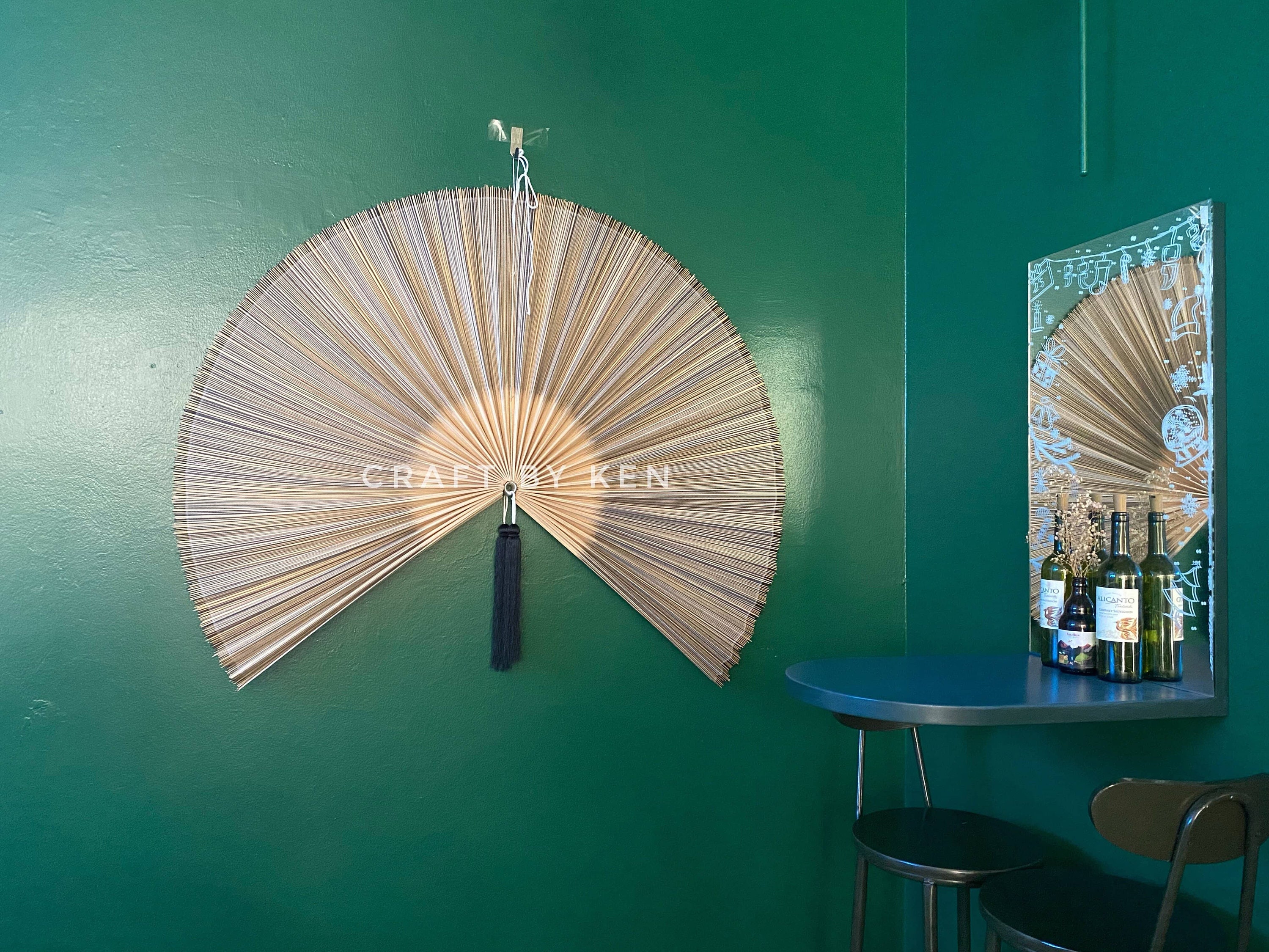 60 Inch Fan Wall Decor Fan Headboard Bamboo Headboard Wall Etsy UK