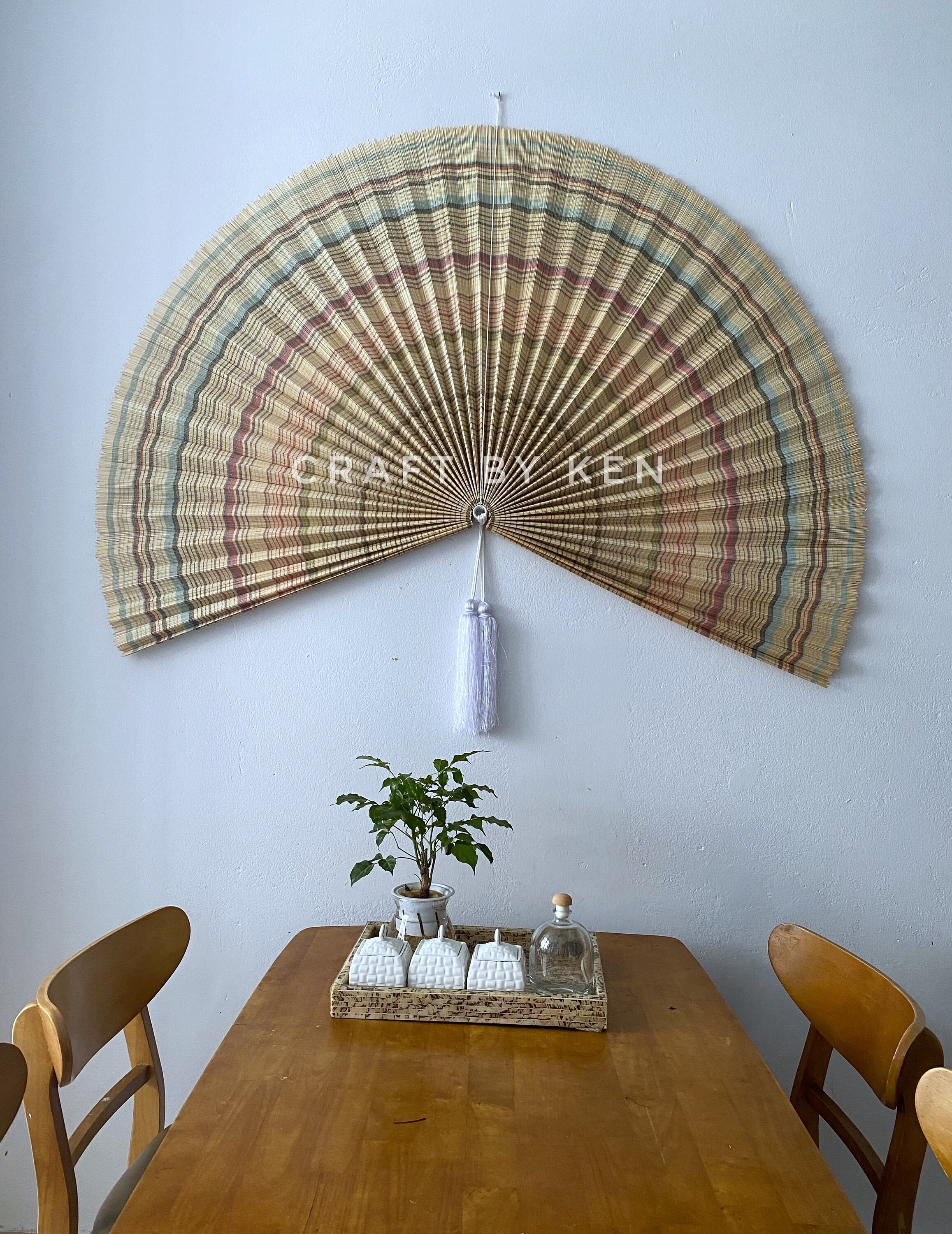 60 Inch Fan Wall Decor Fan Headboard Bamboo Headboard Wall Etsy UK