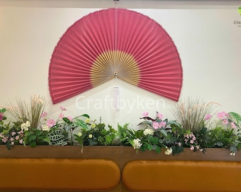 60 Inch Bamboo Wall Fan Decor | Bohemian Headboard Wall Hanging