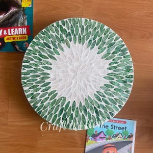 Lazy Susan for Countertop, Barrel Lazy Susan, New Home Presents, Mother of Pearl Serving Board, Wedding Gift, Christmas Gift, Lazy Susan