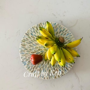 Lazy Susan for Countertop, Barrel Lazy Susan, New Home Presents, Mother of Pearl Serving Board, Wedding Gift, Christmas Gift, Lazy Susan