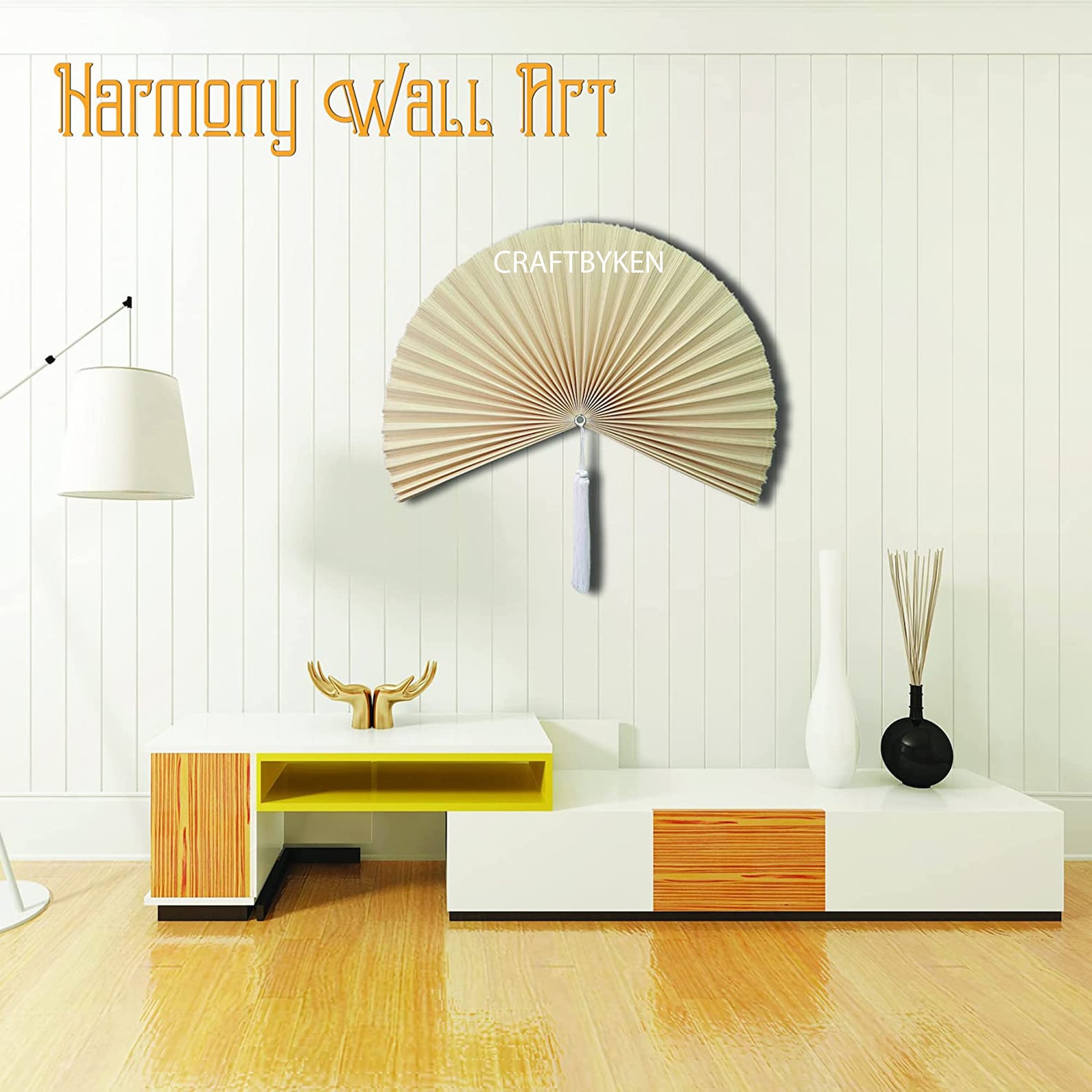Rustic Fan Wall Decor Fan Headboard Bamboo Headboard Christmas Holiday ...