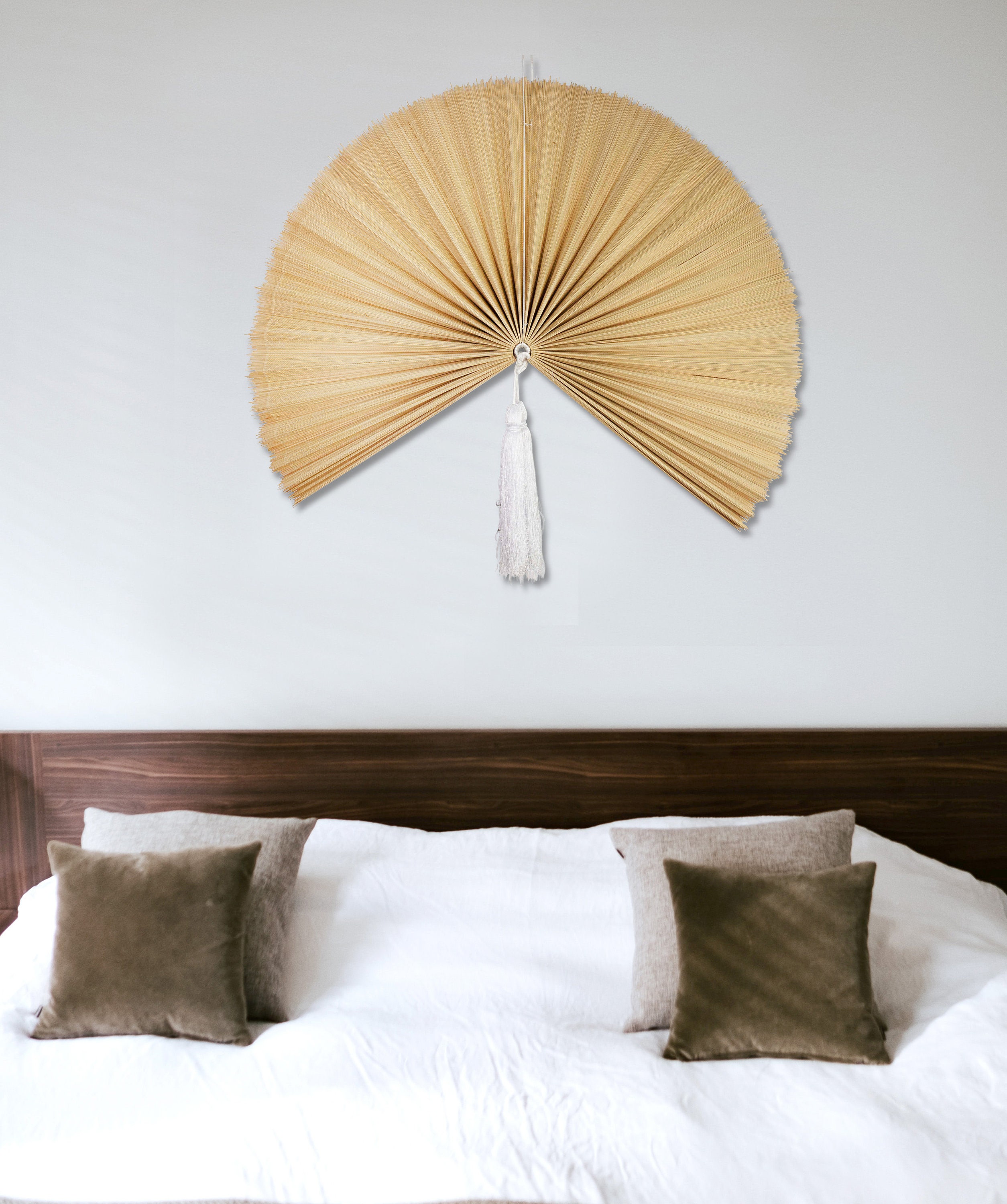 Rustic Fan Wall Decor Fan Headboard Bamboo Headboardwall Etsy Australia