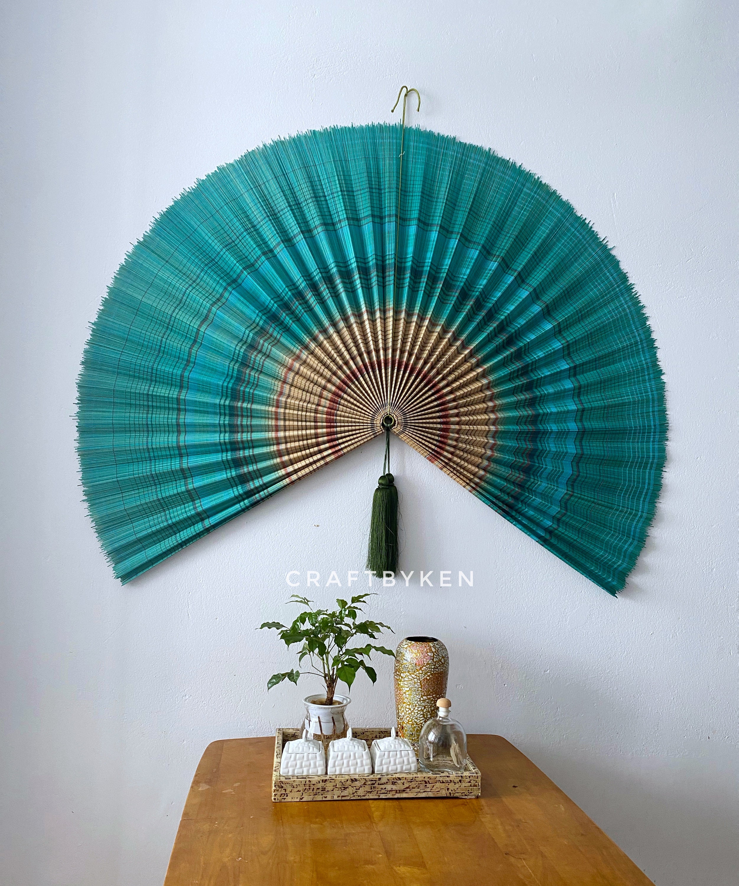 60 Inch Fan Wall Decor Fan Headboard Bamboo Headboard Wall Etsy UK