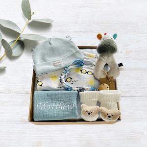 Welcome Baby Boy Gift, New Baby Gift, New Baby Gift Set, Newborn gift box, New Baby Gift box, Baby Shower Gift, Baby Gift, Personalized
