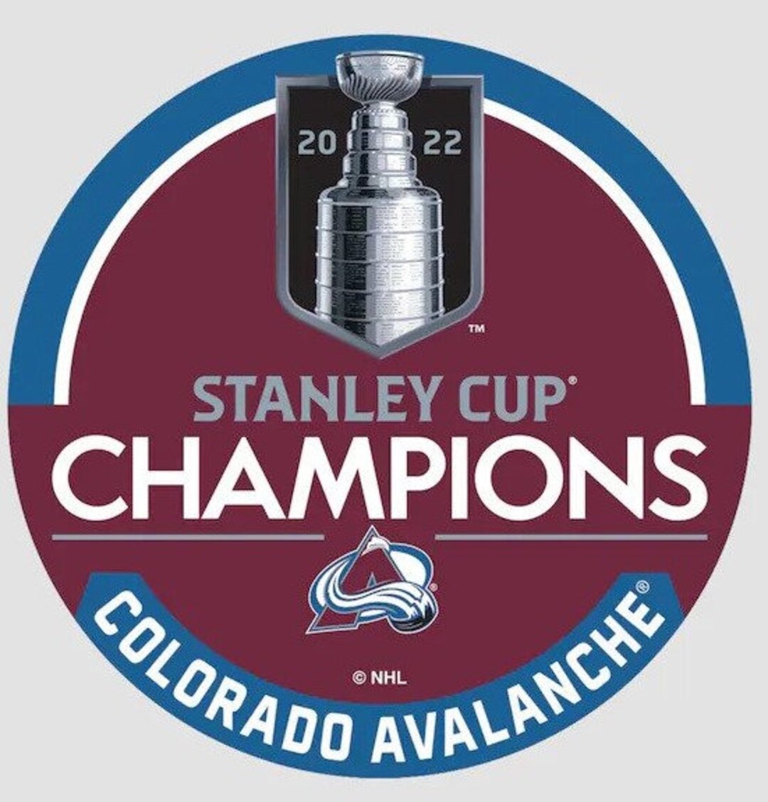 Colorado Avalanche 2022 NHL Stanley Cup Champions Round Vinyl Etsy