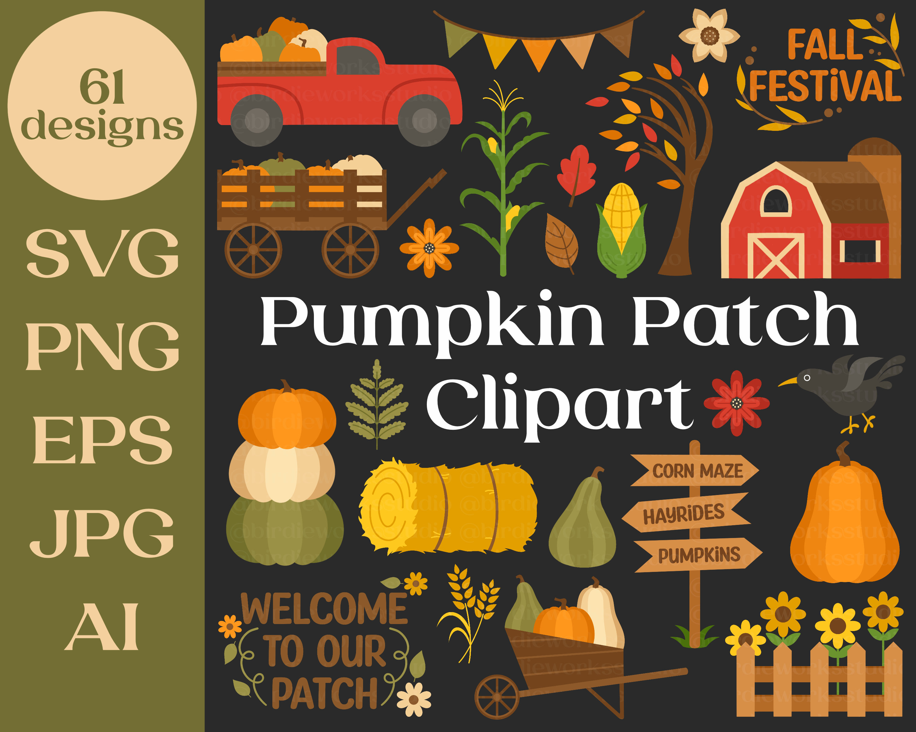 Free Fall Hayride Clipart
