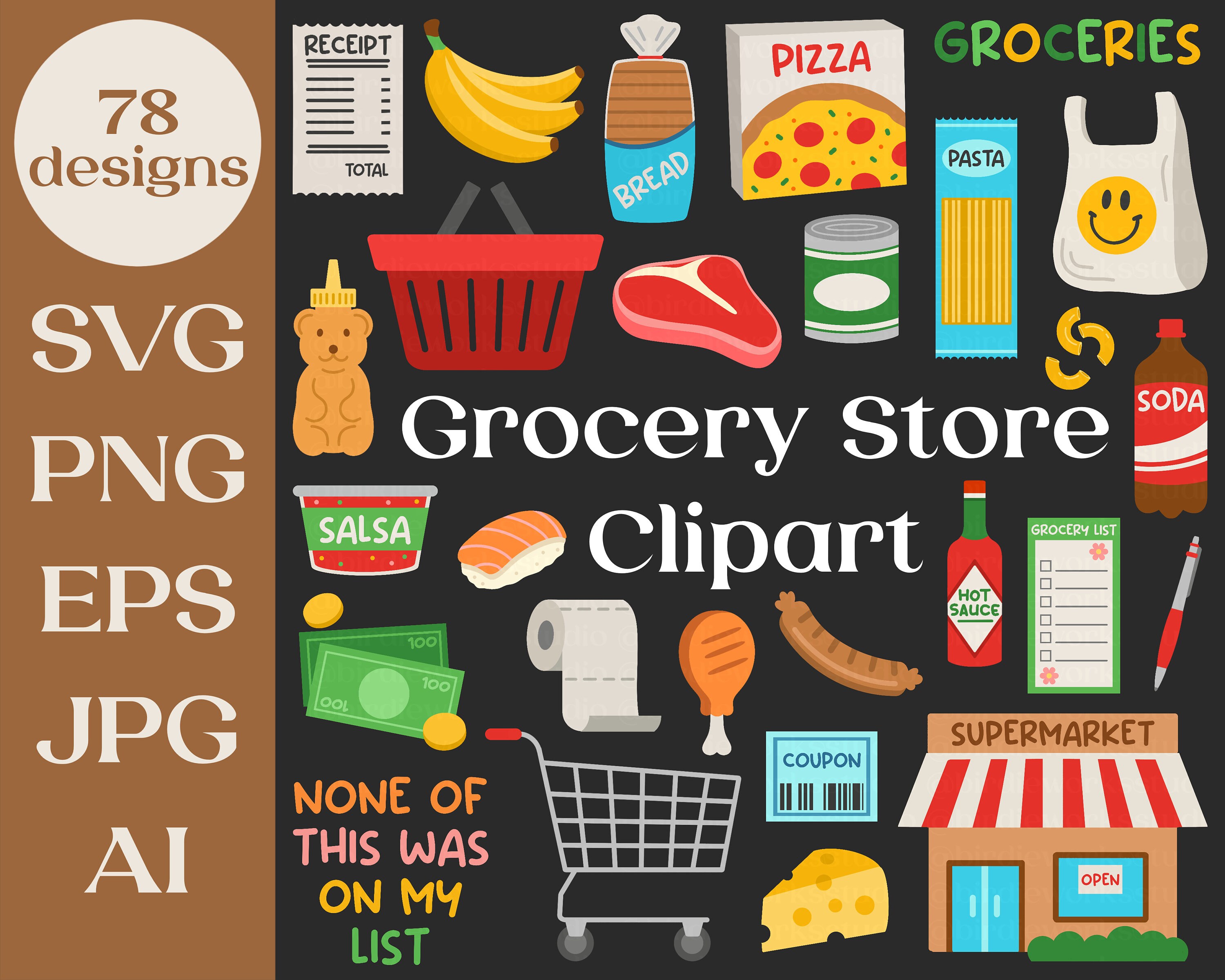 Shopping Bag PNG File Cute Clip Art Graphic by WangTemplates · Creative  Fabrica