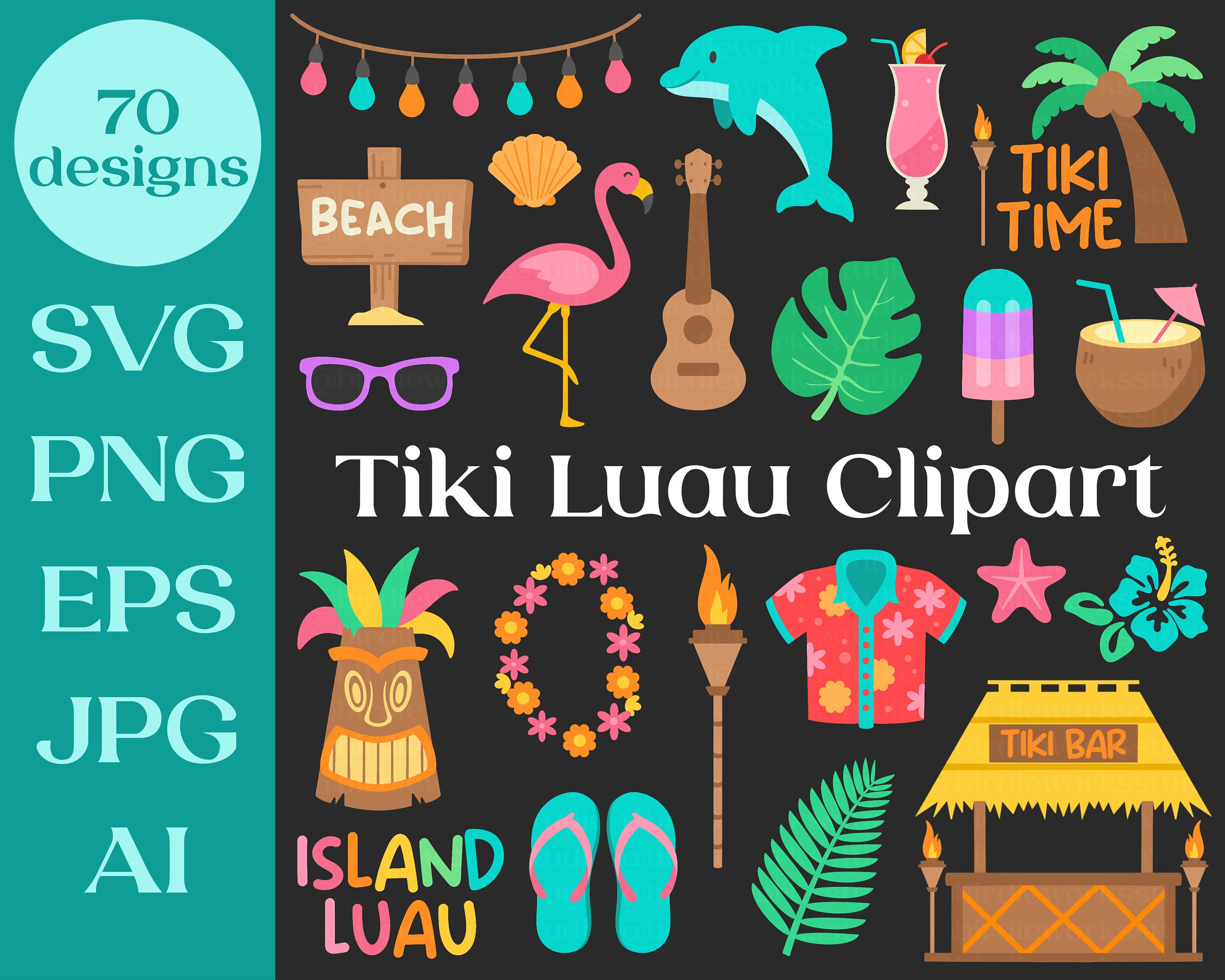Luau Clipart - Etsy