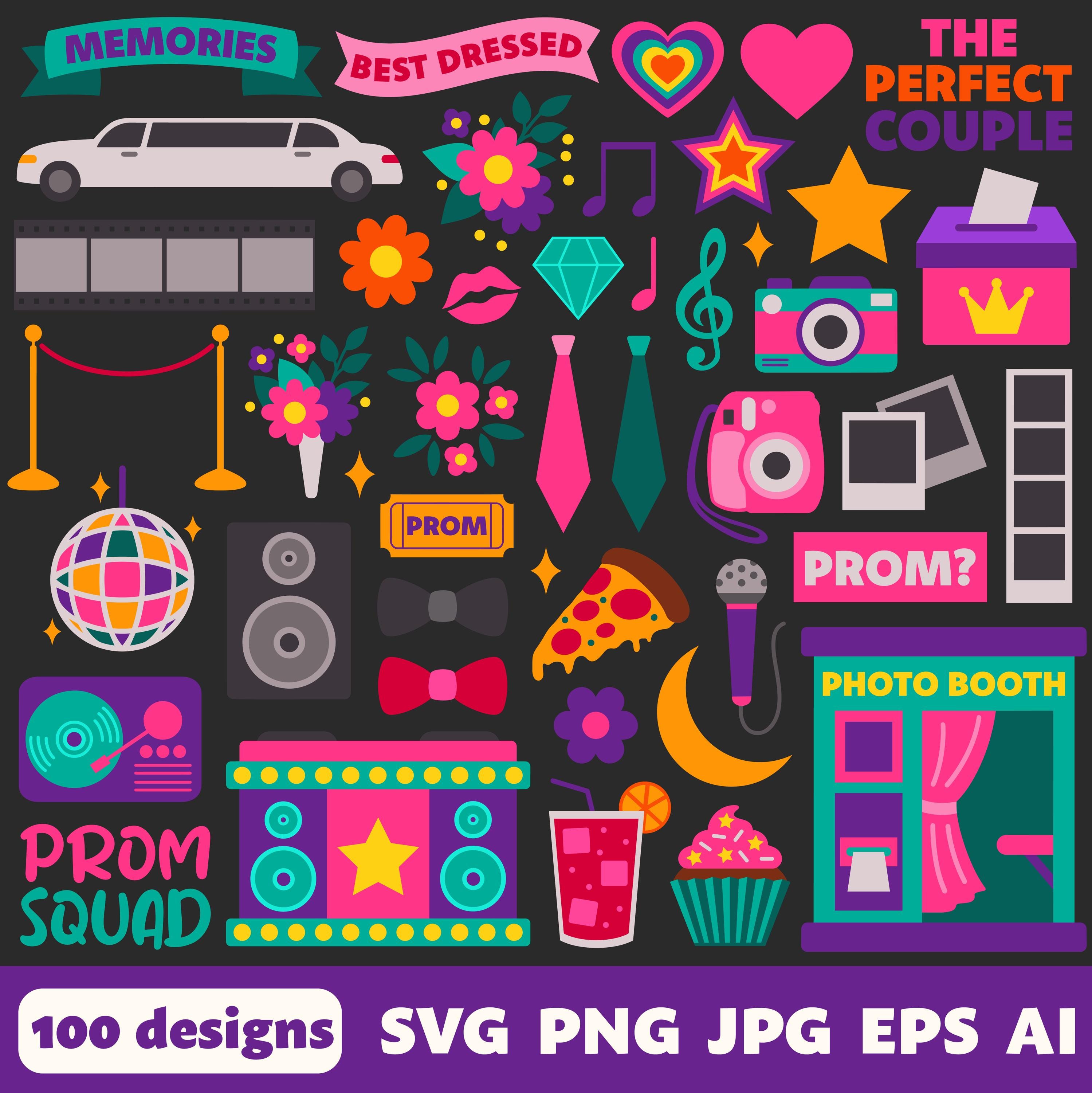 Prom Night Digital Files, SVG PNG JPG, Clipart, Cut Files, Cricut ...