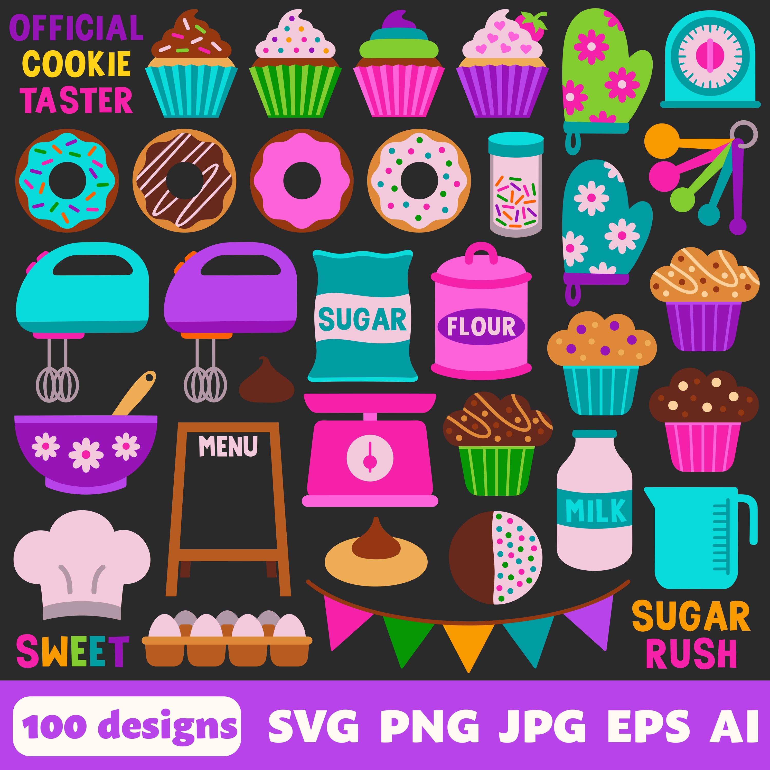 Bakery Digital Files, SVG PNG JPG, Clipart, Cut Files, Printable ...