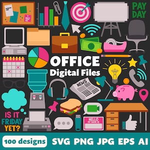 Office Digitale Dateien, SVG PNG JPG, Clipart, Schnittdateien, Cricut, Arbeit, Job, Karriere, Business, Boss, Beschäftigung, Empfangsdame, Verkauf, Computer