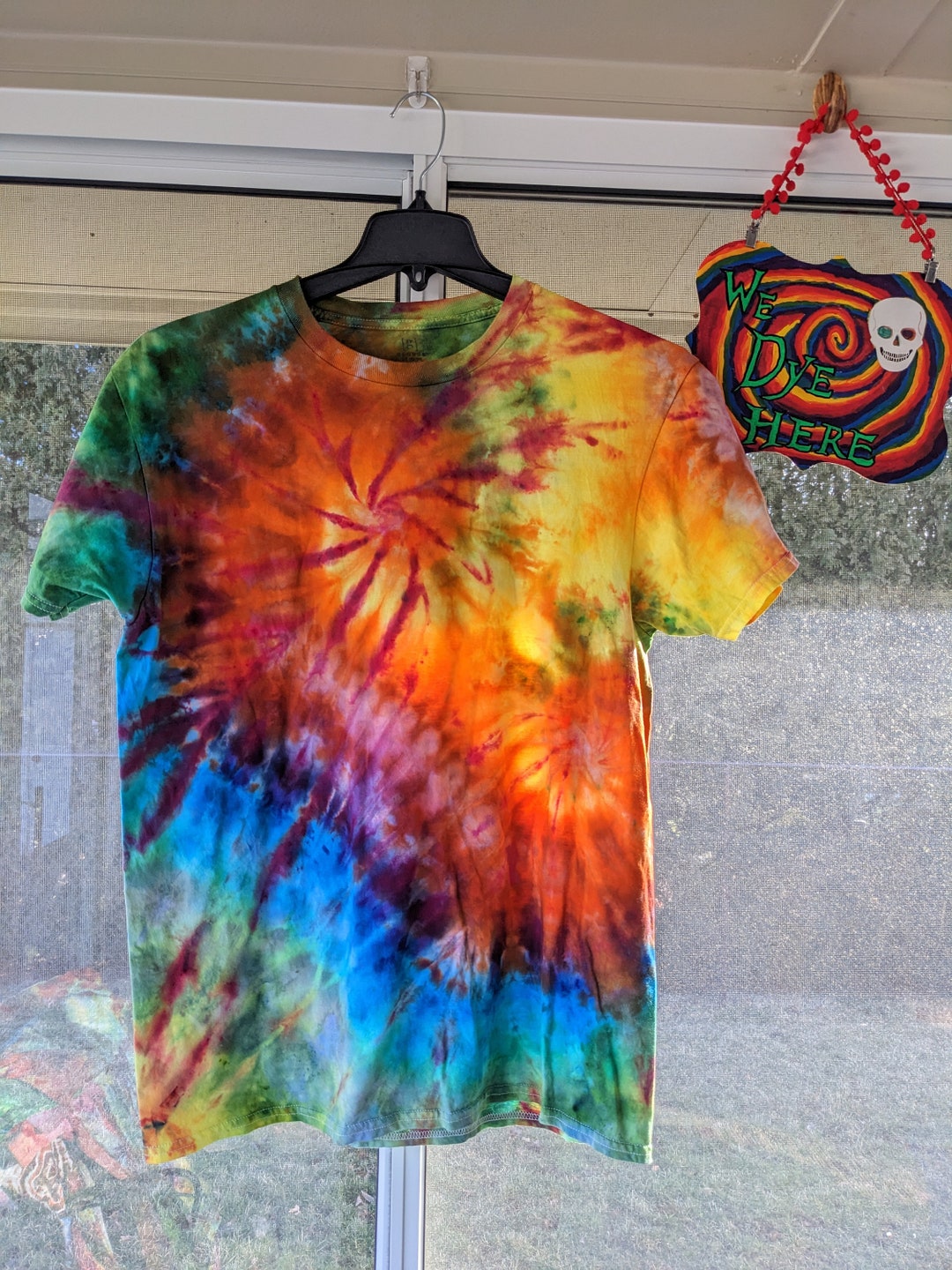 sale-rainbow-spiral-tie-dye-shirt-unisex-size-l-etsy