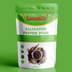 Alligator Pepper Pods, Organic, Non GMO - 100grams