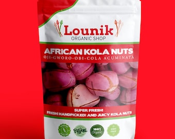 Afrikaanse kolanoten-2 lobben, supervers, biologisch en GMO-vrij- 16 oz