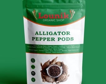 Alligator Pepper Pods, Organic, Non GMO - 50grams