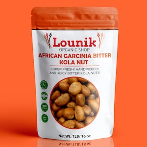 African Garcinia Bitter Kola Nuts, Super Fresh, Organic & GMO-free - 16 oz