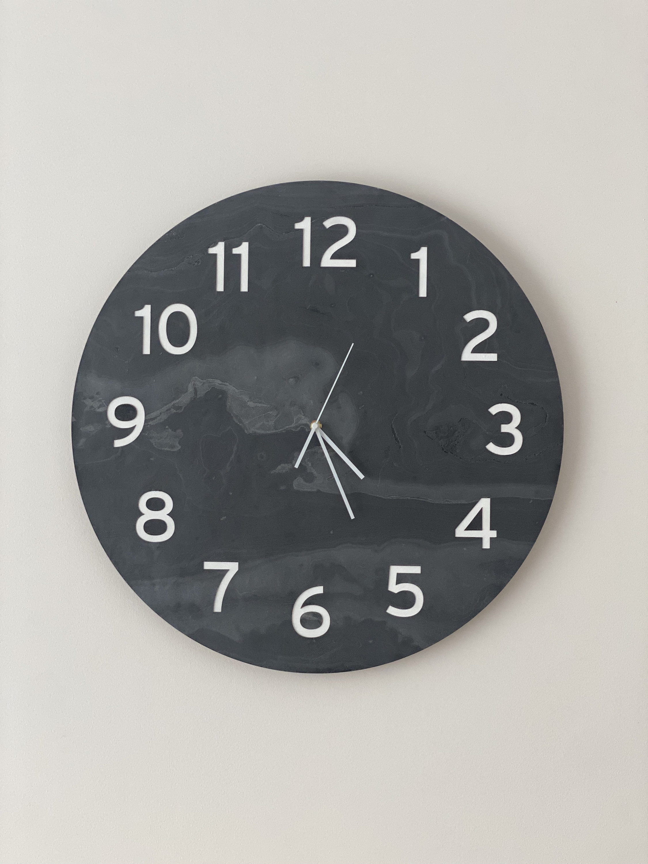 Artisanal Stone Veneer Wall Clock for a Touch of Elegance, big wall clock, 24 inches wall clock, 20 inches wall clock